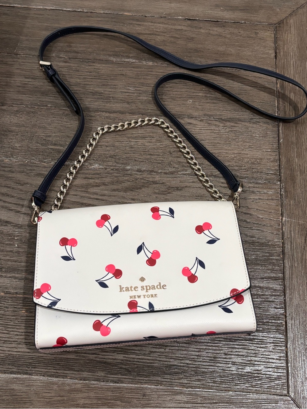 Kate Spade RARE Carson Dancing Cherries Convertible Crossbody/Handbag Purse